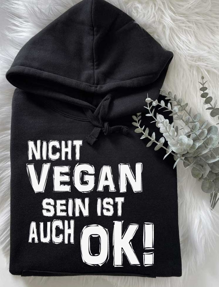 Sweat à capuche NE PAS ÊTRE VÉGÉTALIEN, C'EST BIEN AUSSI !